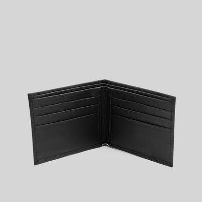 Cartera de Piel Negra Clásica