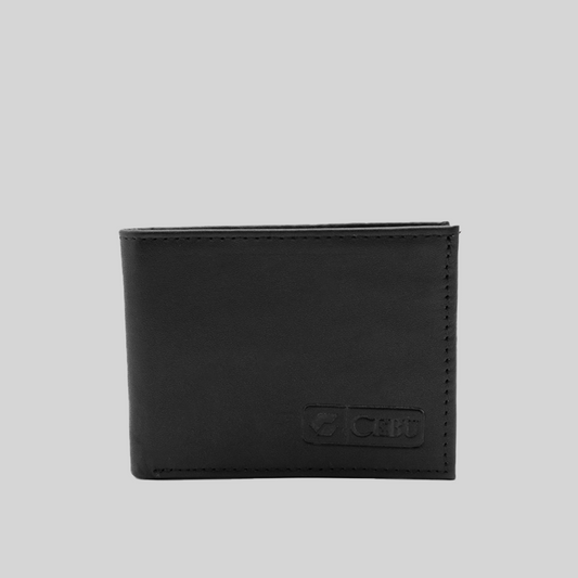 Cartera de Piel Negra Clásica